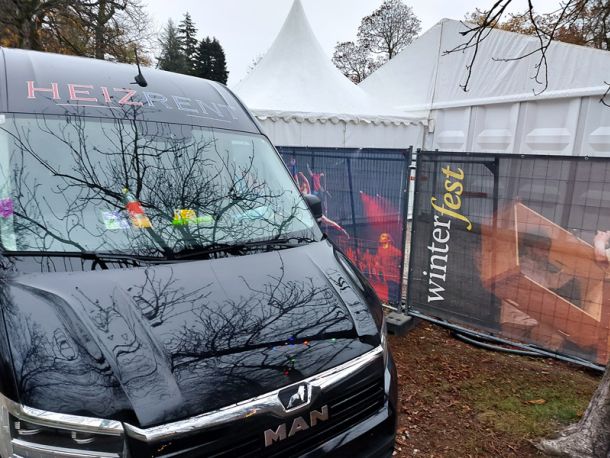 Winterfest Salzburg Heizcontainer