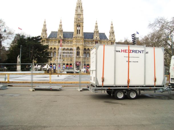 Rathaus Wien Heizrent Heizcontainer